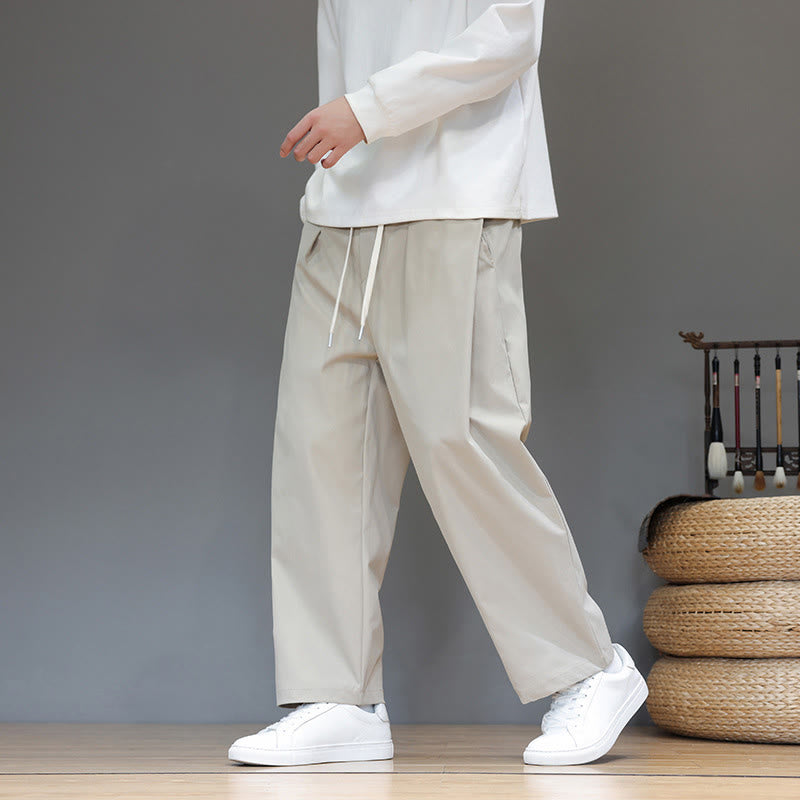 Pantalon harem pour homme, coupe droite, couleur unie, motif Buddha Stones , avec poches - image 18