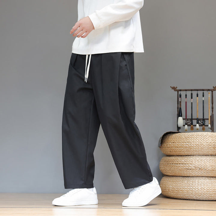 Pantalon harem pour homme, coupe droite, couleur unie, motif Buddha Stones , avec poches - image 26