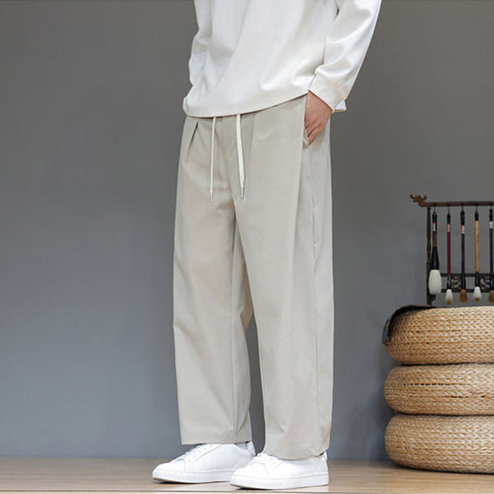 Pantalon harem pour homme, coupe droite, couleur unie, motif Buddha Stones , avec poches - image 16