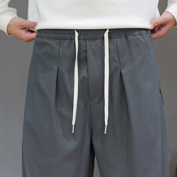 Pantalon harem pour homme, coupe droite, couleur unie, motif Buddha Stones , avec poches - image 9