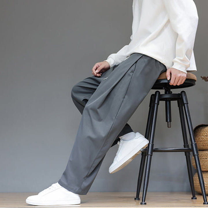 Pantalon harem pour homme, coupe droite, couleur unie, motif Buddha Stones , avec poches - image 8