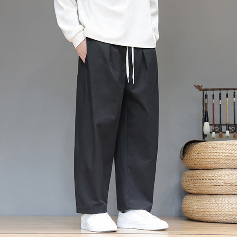 Pantalon harem pour homme, coupe droite, couleur unie, motif Buddha Stones , avec poches - image 29