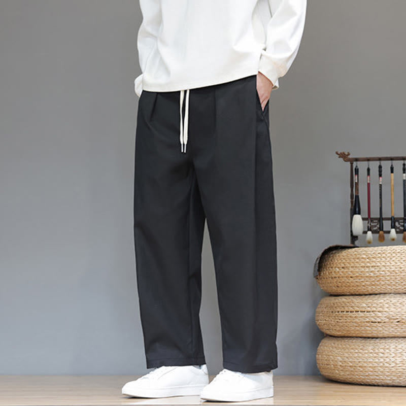 Pantalon harem pour homme, coupe droite, couleur unie, motif Buddha Stones , avec poches - image 28