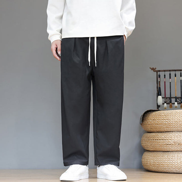 Pantalon harem pour homme, coupe droite, couleur unie, motif Buddha Stones , avec poches - image 23