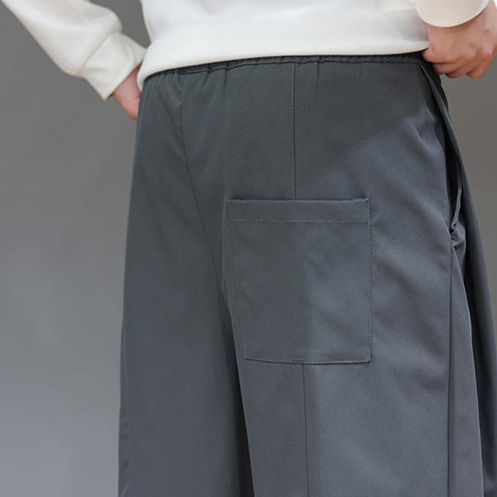 Pantalon harem pour homme, coupe droite, couleur unie, motif Buddha Stones , avec poches - image 11