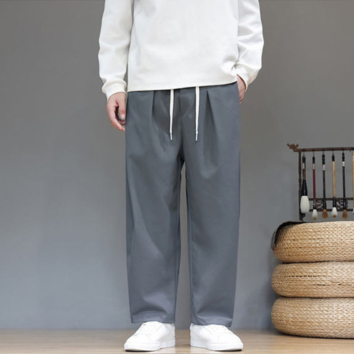 Pantalon harem pour homme, coupe droite, couleur unie, motif Buddha Stones , avec poches - image 6