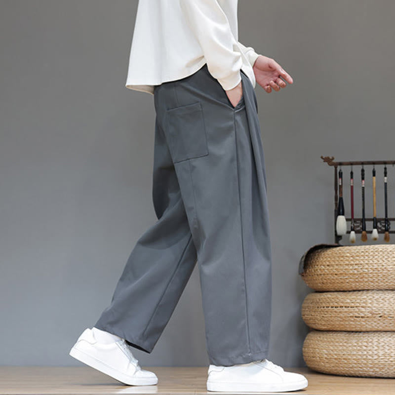 Pantalon harem pour homme, coupe droite, couleur unie, motif Buddha Stones , avec poches - image 3