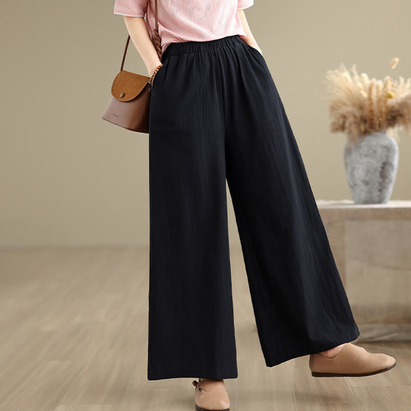 Chemise et pantalon pour femme en jacquard de coton à manches longues et poches, ornés de boutons grenouille et de Buddha Stones - Pantalon noir - US8-10，UK/AU12-14，EU40-42 (2XL) - image 23