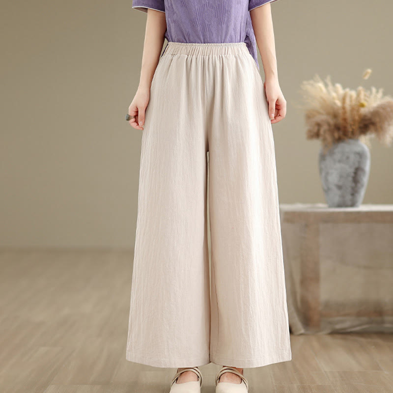 Chemise et pantalon pour femme en jacquard de coton à manches longues et poches, ornés de boutons grenouille et de Buddha Stones - Pantalon beige - US8-10，UK/AU12-14，EU40-42 (2XL) - image 24