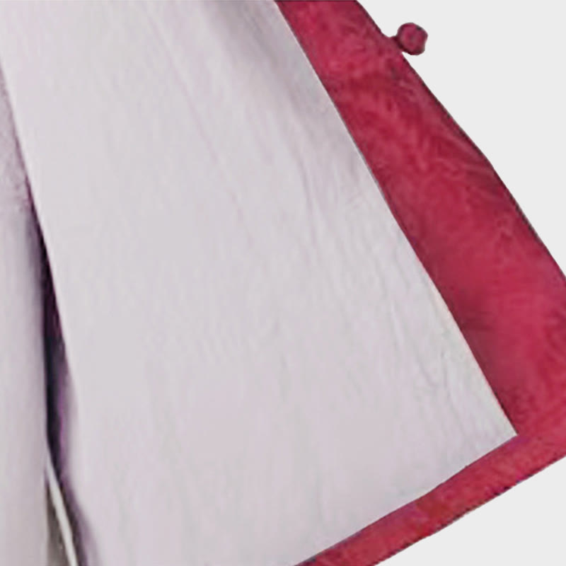 Chemise et pantalon pour femme en jacquard de coton à manches longues et poches, ornés de boutons grenouille et de Buddha Stones - image 13