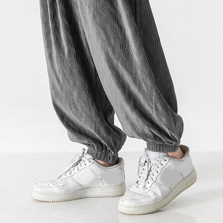 Pantalon en coton pour homme avec poches, motif Buddha Stones , ourlet élastique à cordon de serrage - image 19