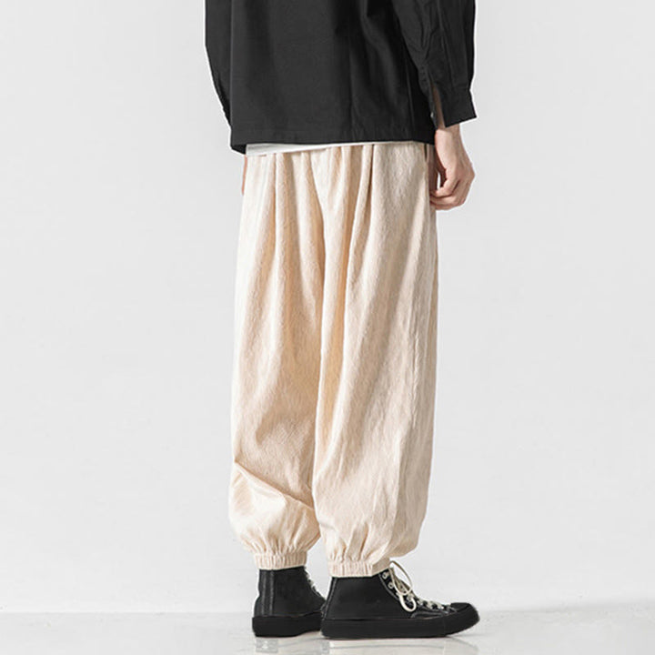 Pantalon en coton pour homme avec poches, motif Buddha Stones , ourlet élastique à cordon de serrage - image 27