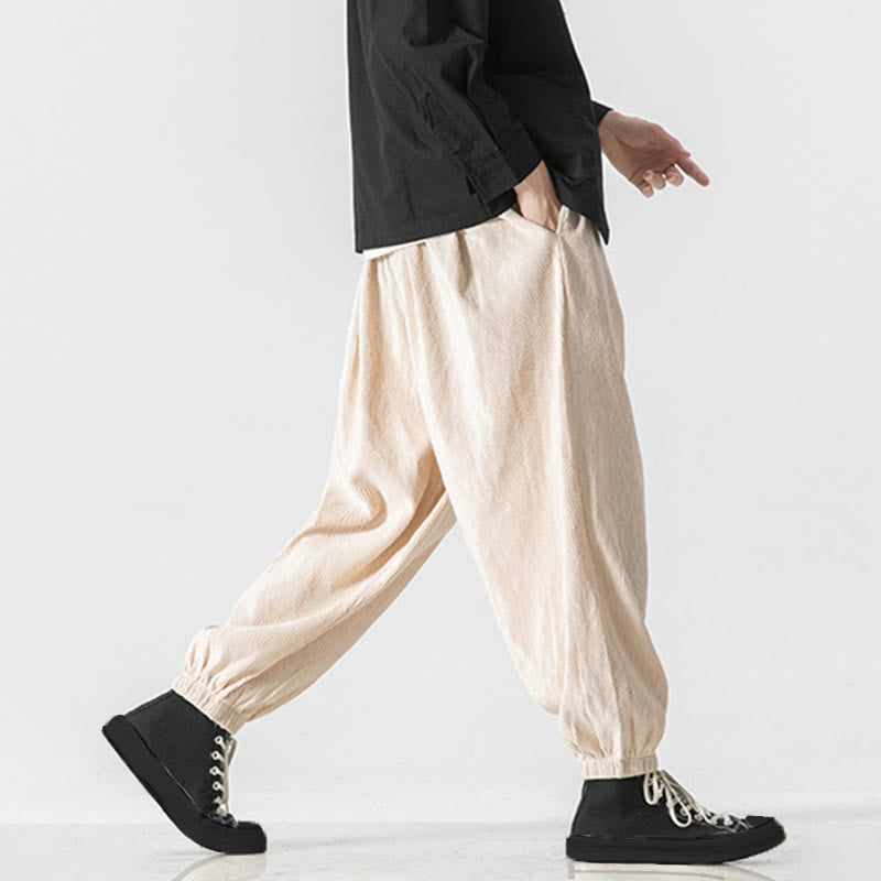 Pantalon en coton pour homme avec poches, motif Buddha Stones , ourlet élastique à cordon de serrage - image 26