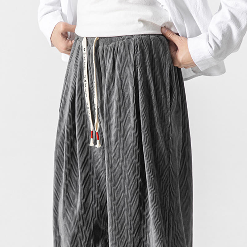 Pantalon en coton pour homme avec poches, motif Buddha Stones , ourlet élastique à cordon de serrage - image 18