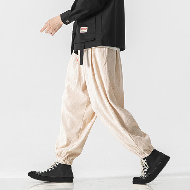 Pantalon en coton pour homme avec poches, motif Buddha Stones , ourlet élastique à cordon de serrage - image 25