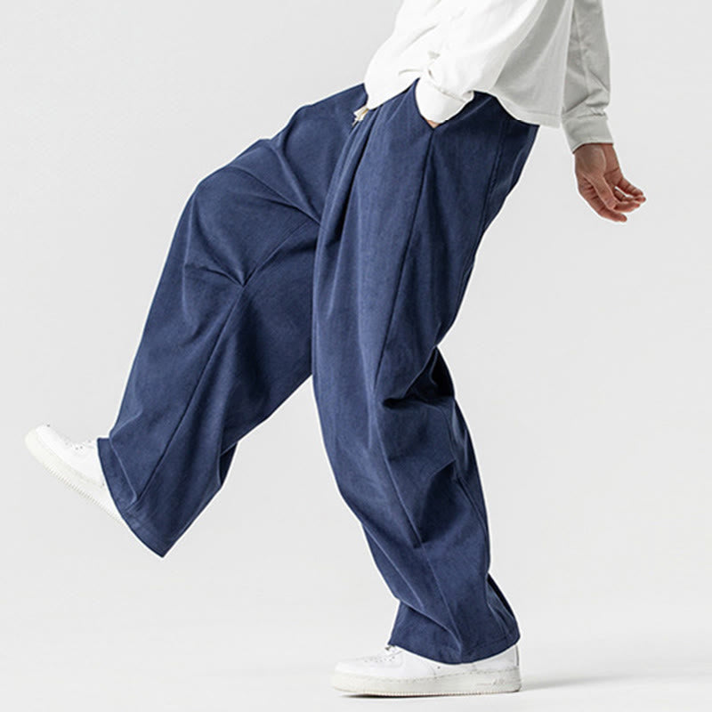 Pantalon d'hiver pour homme en velours côtelé de coton à cordon de serrage et poches, motif Buddha Stones - image 6