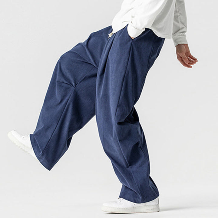 Pantalon d'hiver pour homme en velours côtelé de coton à cordon de serrage et poches, motif Buddha Stones - image 6