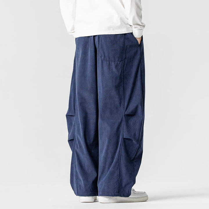 Pantalon d'hiver pour homme en velours côtelé de coton à cordon de serrage et poches, motif Buddha Stones - image 3