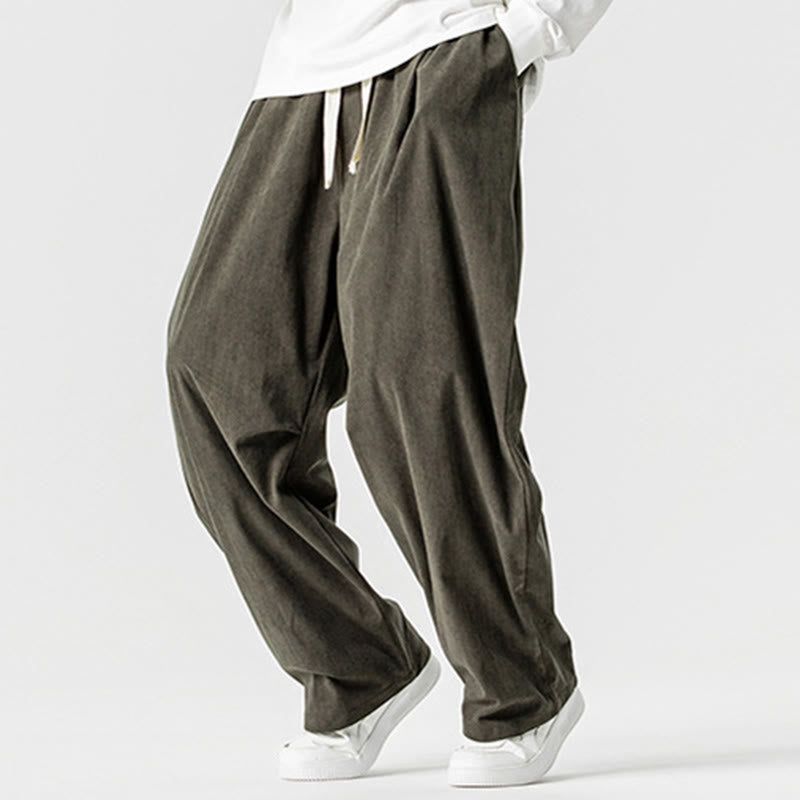 Pantalon d'hiver pour homme en velours côtelé de coton à cordon de serrage et poches, motif Buddha Stones - image 28