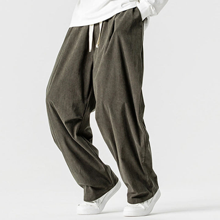 Pantalon d'hiver pour homme en velours côtelé de coton à cordon de serrage et poches, motif Buddha Stones - image 28