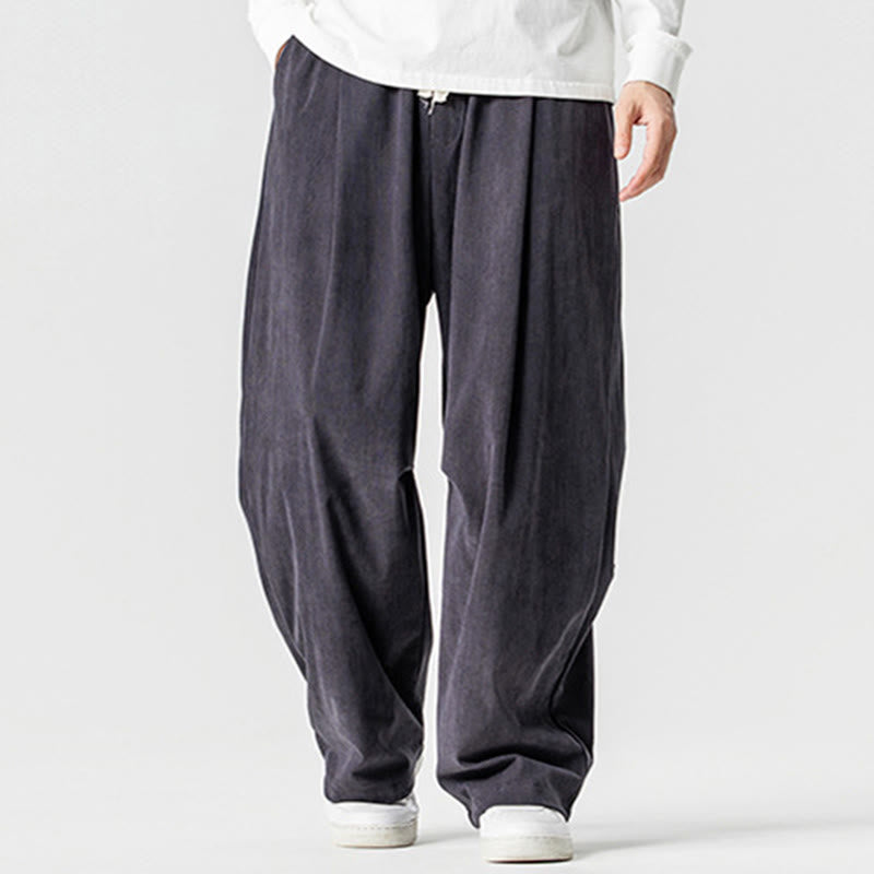 Pantalon d'hiver pour homme en velours côtelé de coton à cordon de serrage et poches, motif Buddha Stones - image 21