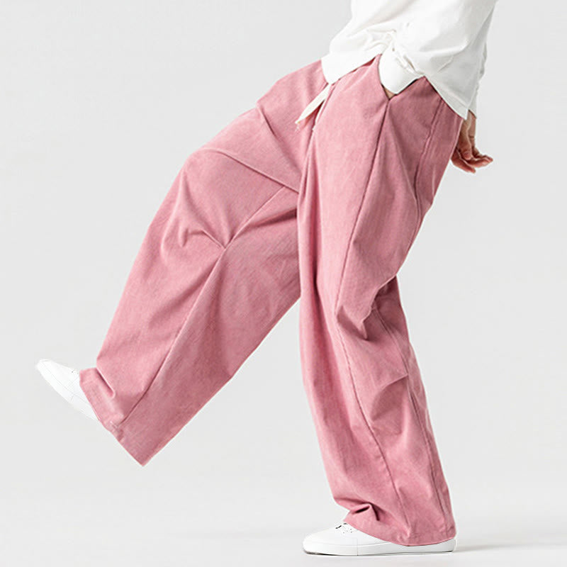 Pantalon d'hiver pour homme en velours côtelé de coton à cordon de serrage et poches, motif Buddha Stones - image 13