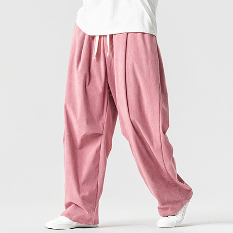 Pantalon d'hiver pour homme en velours côtelé de coton à cordon de serrage et poches, motif Buddha Stones - image 9