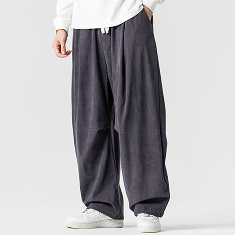 Pantalon d'hiver pour homme en velours côtelé de coton à cordon de serrage et poches, motif Buddha Stones - image 18