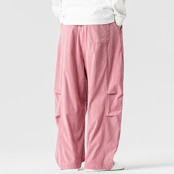 Pantalon d'hiver pour homme en velours côtelé de coton à cordon de serrage et poches, motif Buddha Stones - image 8