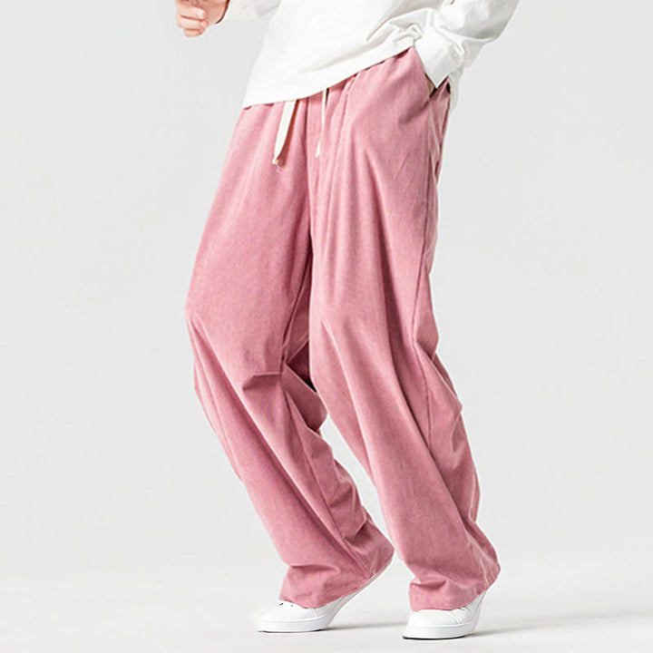 Pantalon d'hiver pour homme en velours côtelé de coton à cordon de serrage et poches, motif Buddha Stones - image 12