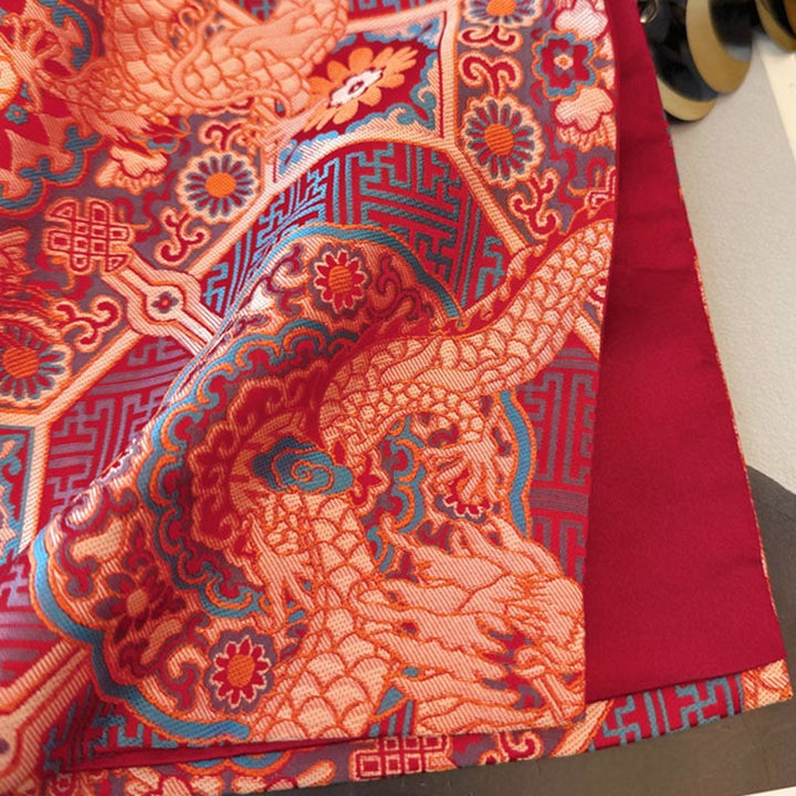 Gilet/chemise pour femme à motif jacquard de bambou, boutons grenouille et Buddha Stones - image 7