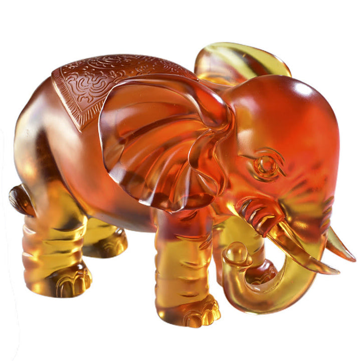 Buddha Stones en cristal Liuli jaune, trompe d'éléphant, design vertical, force, décoration intérieure - image 23