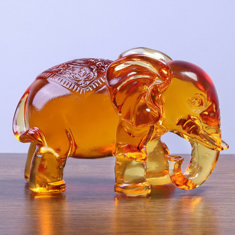 Buddha Stones en cristal Liuli jaune, trompe d'éléphant, design vertical, force, décoration intérieure - image 4