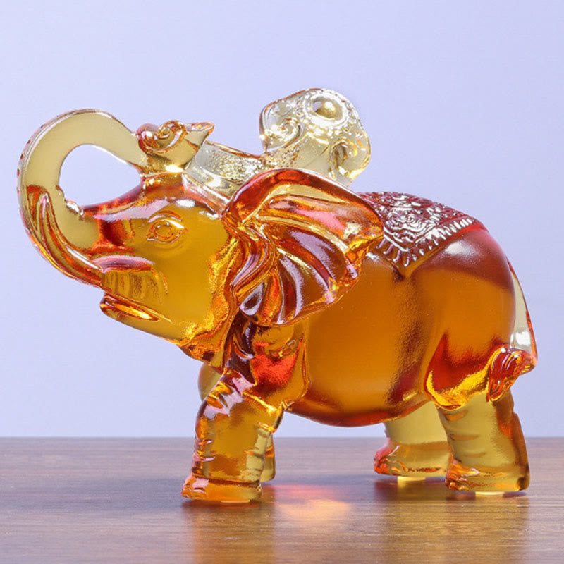 Buddha Stones en cristal Liuli jaune, trompe d'éléphant, design vertical, force, décoration intérieure - image 2