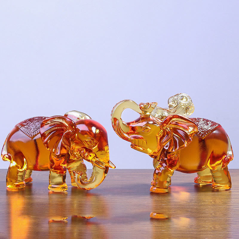 Buddha Stones en cristal Liuli jaune, trompe d'éléphant, design vertical, force, décoration intérieure - image 6