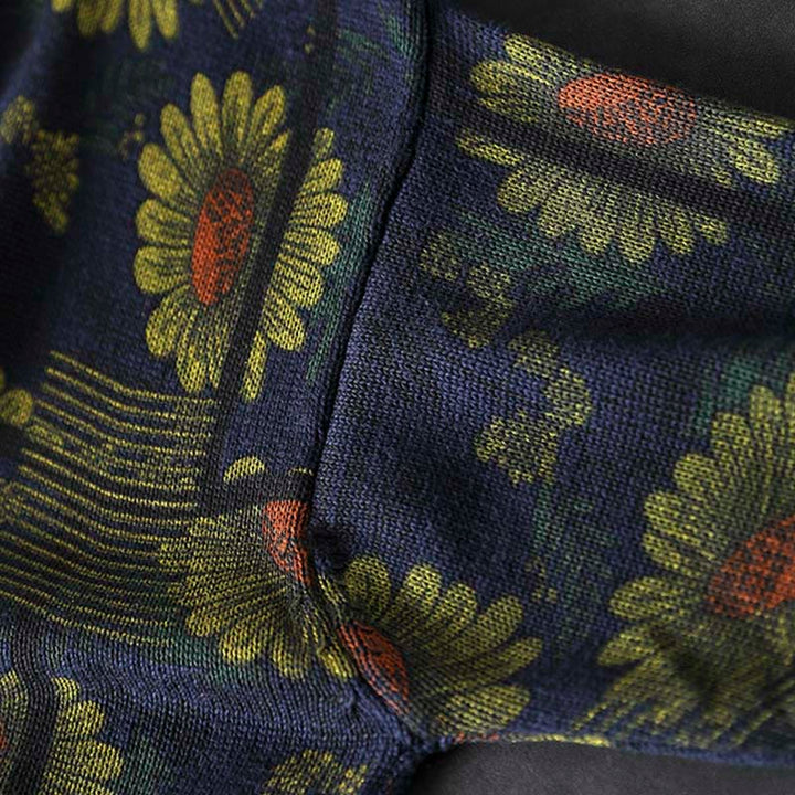 Pull en coton à manches longues et col montant, motif tournesol et Buddha Stones - image 8