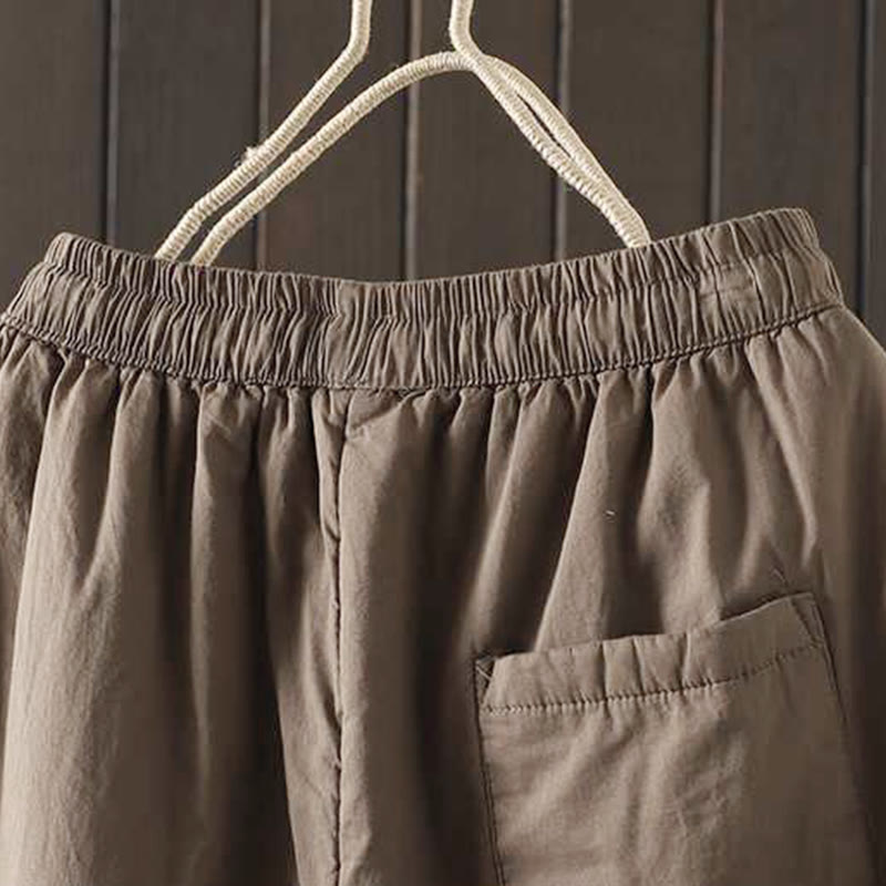 Pantalon harem thermique d'hiver pour femme Buddha Stones, doublé polaire et à cordon de serrage, avec poches - image 4