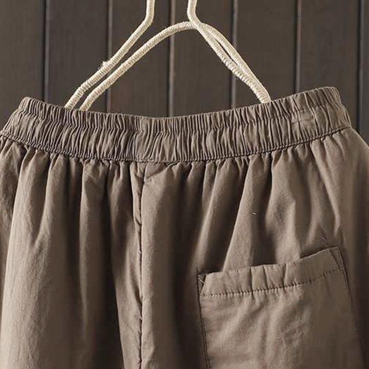 Pantalon harem thermique d'hiver pour femme Buddha Stones, doublé polaire et à cordon de serrage, avec poches - image 4