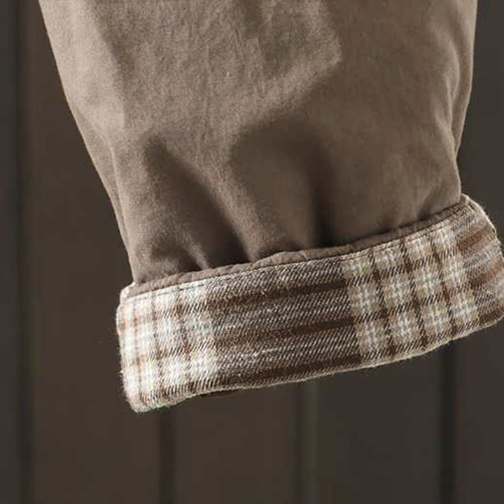 Pantalon harem thermique d'hiver pour femme Buddha Stones, doublé polaire et à cordon de serrage, avec poches - image 9