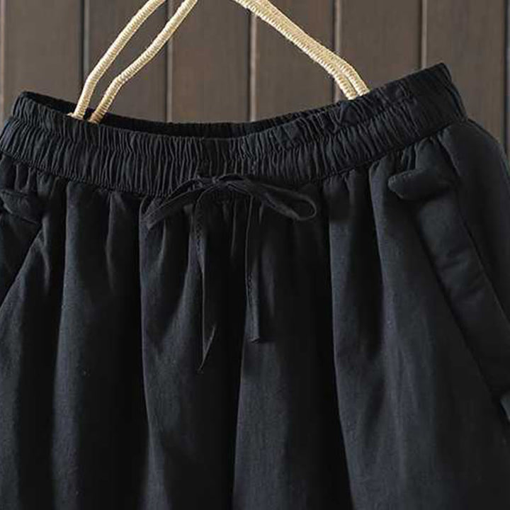 Pantalon harem thermique d'hiver pour femme Buddha Stones, doublé polaire et à cordon de serrage, avec poches - image 11