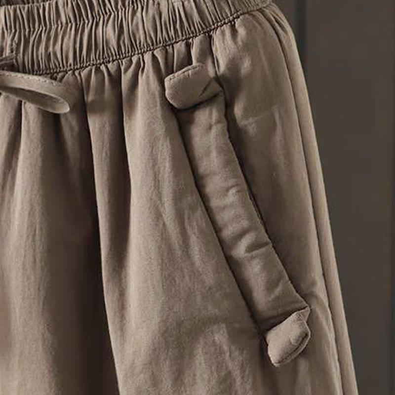 Pantalon harem thermique d'hiver pour femme Buddha Stones, doublé polaire et à cordon de serrage, avec poches - image 5