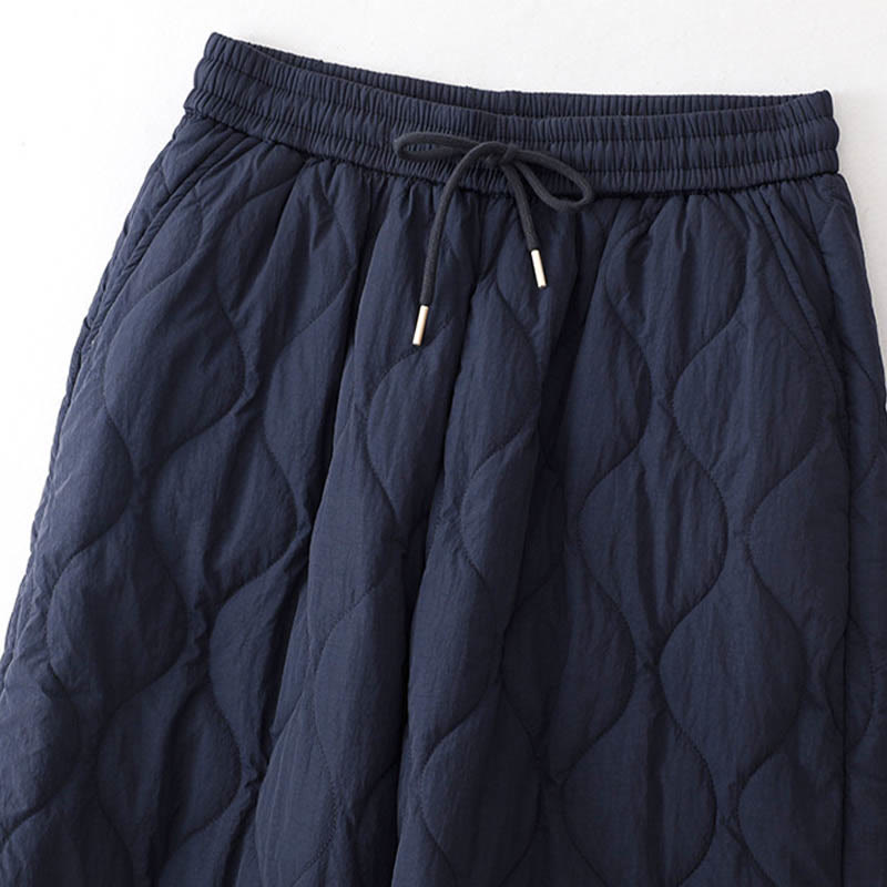 Pantalon thermique épais à poches, ourlet élastique uni, cordon de serrage, motif Buddha Stones pour femme - image 3