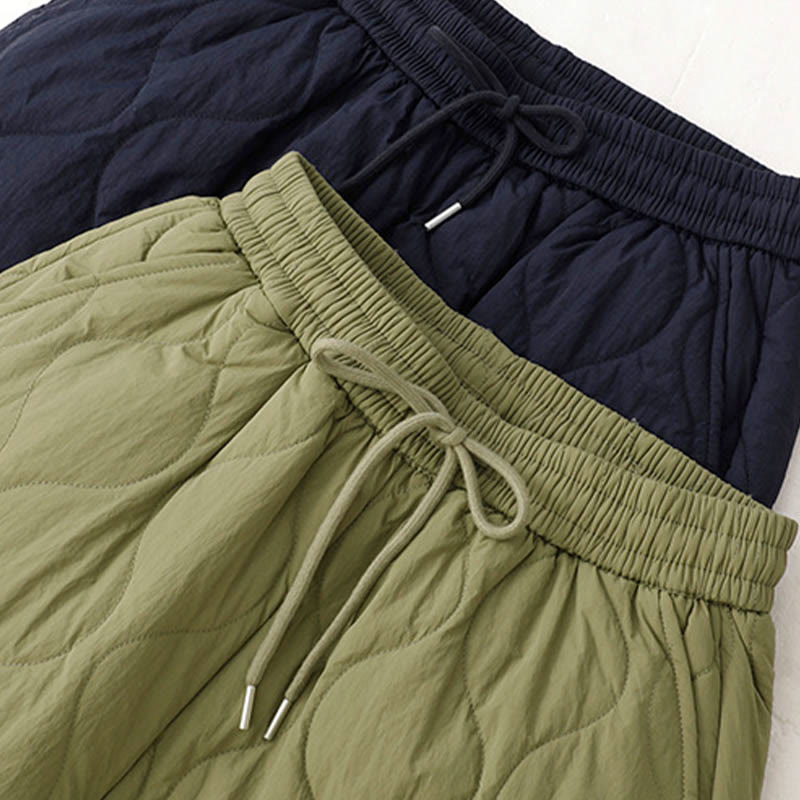 Pantalon thermique épais à poches, ourlet élastique uni, cordon de serrage, motif Buddha Stones pour femme - image 25