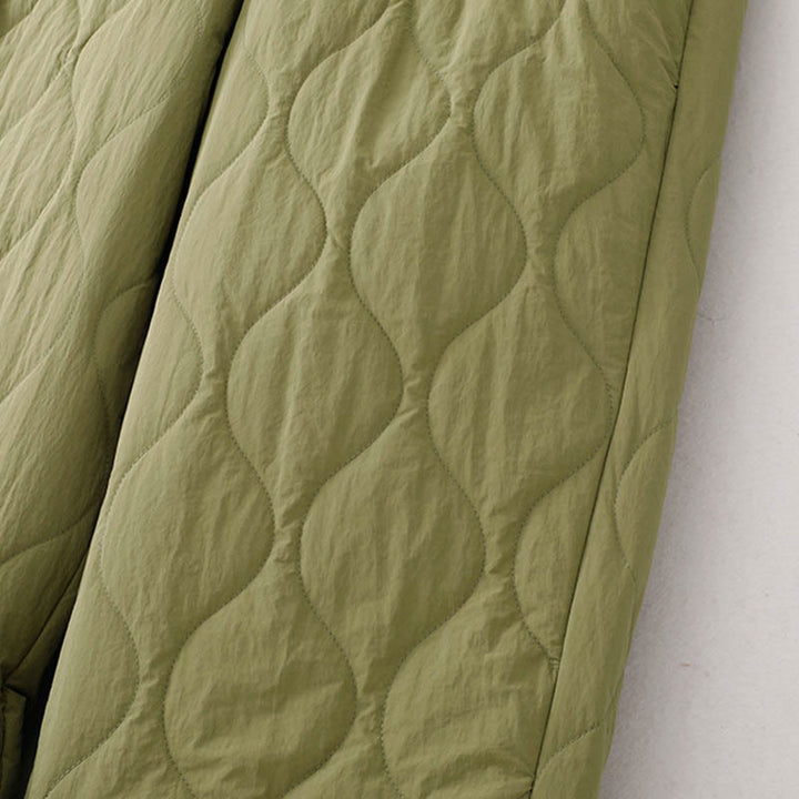 Pantalon thermique épais à poches, ourlet élastique uni, cordon de serrage, motif Buddha Stones pour femme - image 16