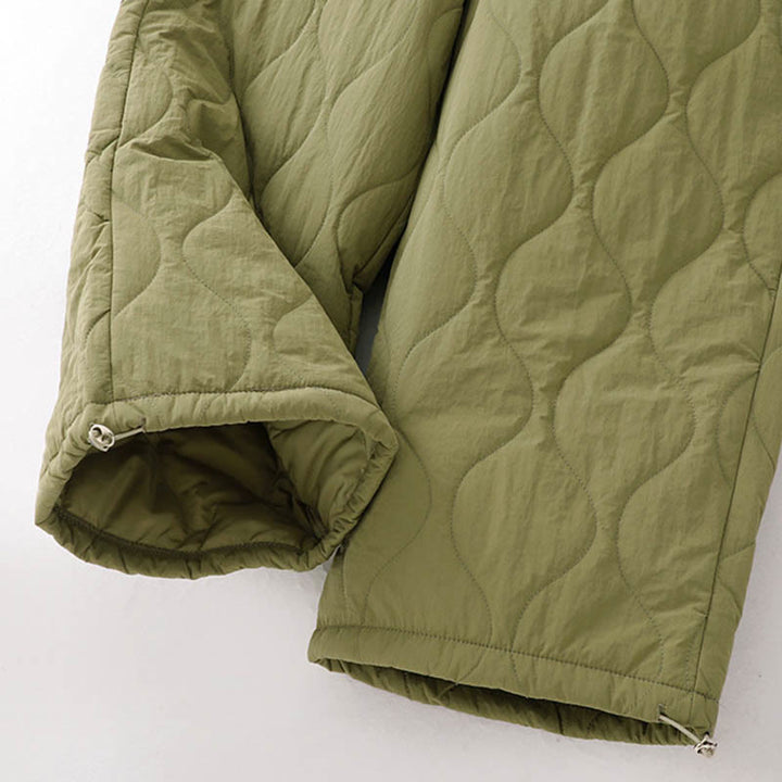 Pantalon thermique épais à poches, ourlet élastique uni, cordon de serrage, motif Buddha Stones pour femme - image 18