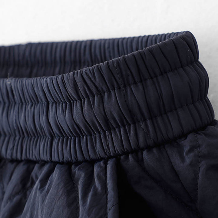 Pantalon thermique épais à poches, ourlet élastique uni, cordon de serrage, motif Buddha Stones pour femme - image 4