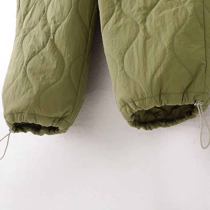 Pantalon thermique épais à poches, ourlet élastique uni, cordon de serrage, motif Buddha Stones pour femme - image 19