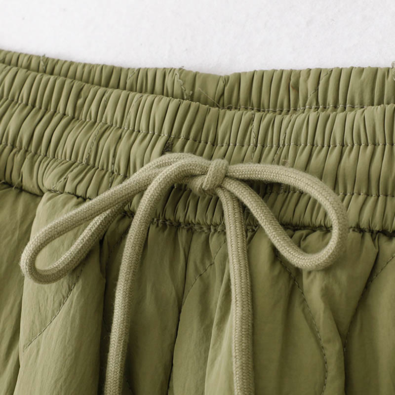 Pantalon thermique épais à poches, ourlet élastique uni, cordon de serrage, motif Buddha Stones pour femme - image 14