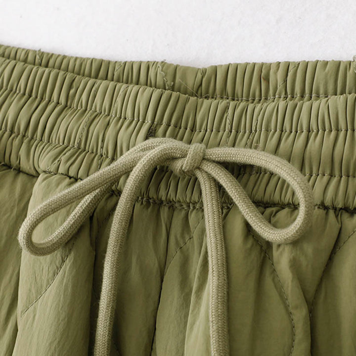 Pantalon thermique épais à poches, ourlet élastique uni, cordon de serrage, motif Buddha Stones pour femme - image 14