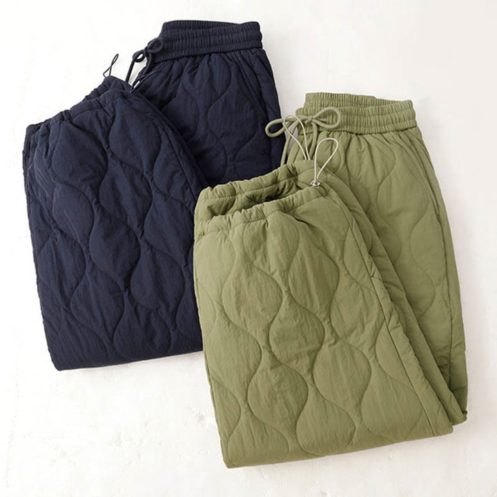 Pantalon thermique épais à poches, ourlet élastique uni, cordon de serrage, motif Buddha Stones pour femme - image 23